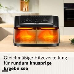 MAFD440B0-Seri 4 Çift ÇekmeceliAir Fryer Siyah (9 lt) 2500 W
