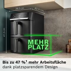 MAFD661B4-Seri 6 Çift ÇekmeceliAir Fryer Siyah (12 lt) 2800 W