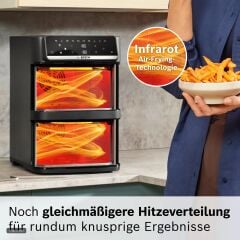 MAFD661B4-Seri 6 Çift ÇekmeceliAir Fryer Siyah (12 lt) 2800 W