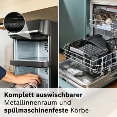 MAFD661B4-Seri 6 Çift ÇekmeceliAir Fryer Siyah (12 lt) 2800 W