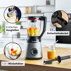 MMB4192S-Serie | 4 1200 W gümüş  Blender 1.5 LT