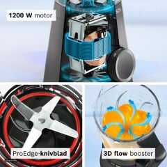 MMB4196B-Serie | 4 1200 W siyah Blender 1.5 LT