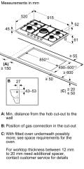 PCR9A5I90M-Seri 6 Gazlı ocak 90 cm Paslanmaz çelik1 Göz Wok