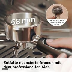 PFE401C3-Seri 4 HomeCafe portafiltreli espresso makinesi, paslanmaz çelik.