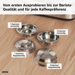 PFE401C3-Seri 4 HomeCafe portafiltreli espresso makinesi, paslanmaz çelik.